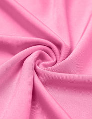 Pink Square Neck Tie Waist Split Sleeveless Dress
