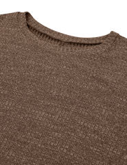 Coffee Knit Short Sleeve Top and Pocket Shorts Set