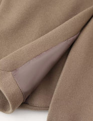 Camel Lapel Collar Long Sleeve Blazer with Tassels