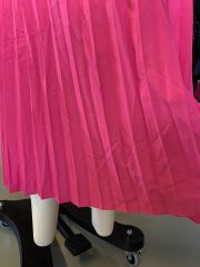 Rosy Backless Halter Neck Pleated Long Dress