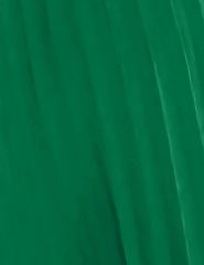 Green Backless Halter Neck Pleated Long Dress