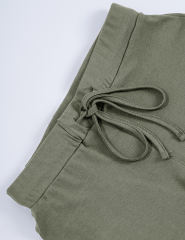 Army Green Short Sleeve Top and Drawstring Pant Lounge Set