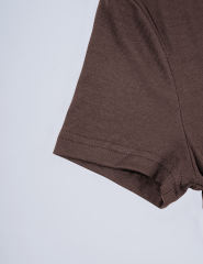 Brown Short Sleeve Top and Drawstring Pant Lounge Set