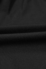 Black Solid Color High Waist Wide Leg Swim Bottom
