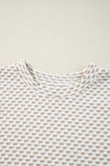 Apricot Textured Ruffled Cap Sleeve Top Shorts Set