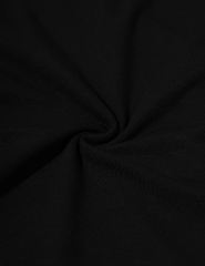 Black Button U Neck Crop Top and Drawstring Pants Set