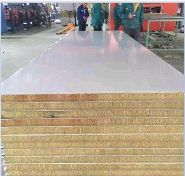 Color steel plate iron skin rock wool tile