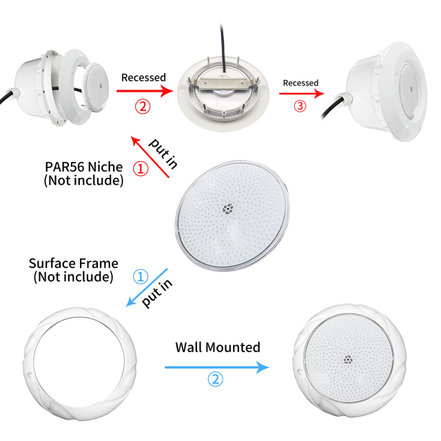 QuYie Remote Control IP68 RGB 12V Wholesale 18W 24W 35W WiFi PAR56 for Astral Replacement Bulb LED Swimming Pool Light