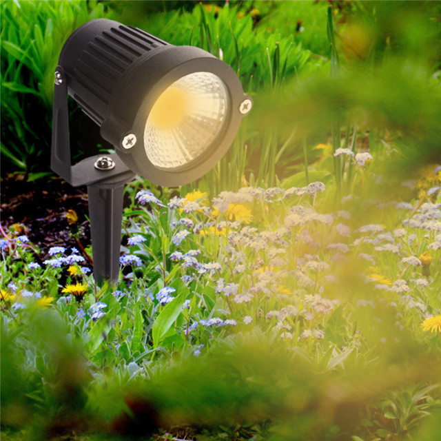 QuYie Hotel Grass Street Lighting Lamp Garden Spike Light 3W COB IP67 Outdoor Landscape Tree Garden Light