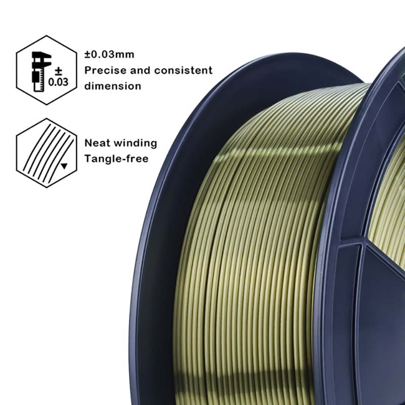 Silky PLA Filament - Gold, 1kg, 1.75mm