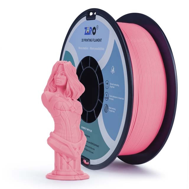 ZIRO PLA PRO Filament - Basic color, Rose, 1kg, 1.75mm