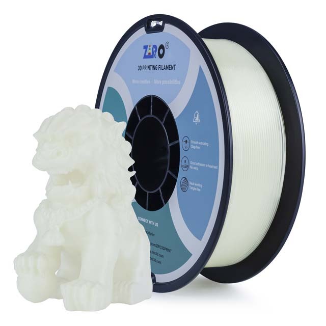 ZIRO PLA PRO Filament - Translucent colors, Transparent / Clear, 1kg, 1.75mm