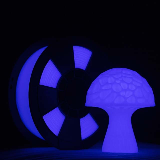 ZIRO Glow in Dark PLA Filament, GID Cyan, 1.75mm, 1kg