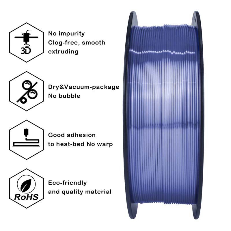 Silky PLA Filament - Purple, 1kg, 1.75mm