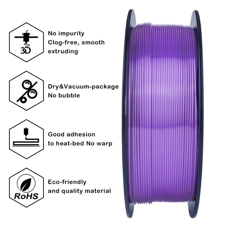 Silky PLA Filament - Violet, 1kg, 1.75mm
