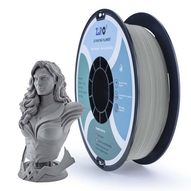 ZIRO Matte PLA Filament - White, 1kg, 1.75mm