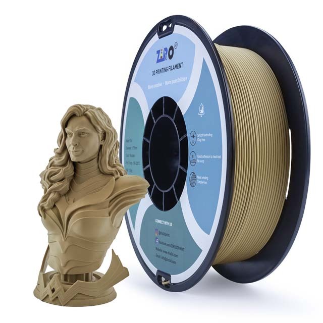 ZIRO Matte PLA Filament - Chocolate, 1kg, 1.75mm