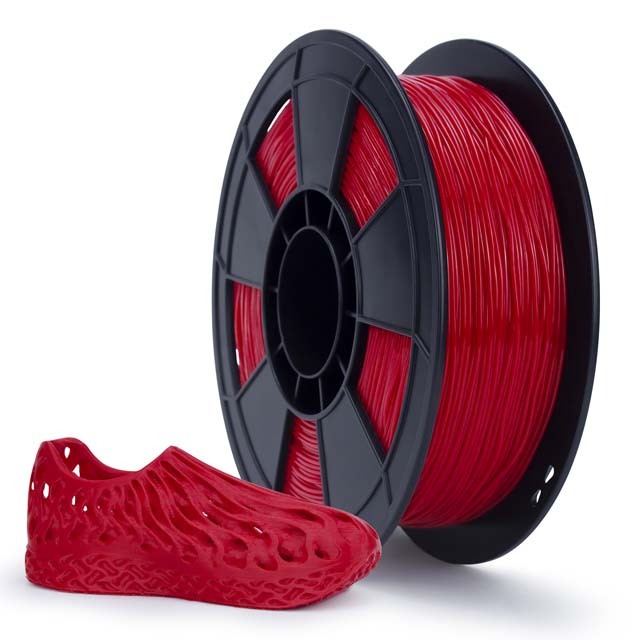 ZIRO Flexible TPU 95A Filament - 800g, 1.75mm, Red