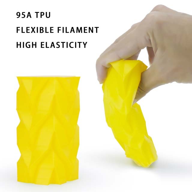 ZIRO Flexible TPU 95A Filament - 800g, 1.75mm, Yellow
