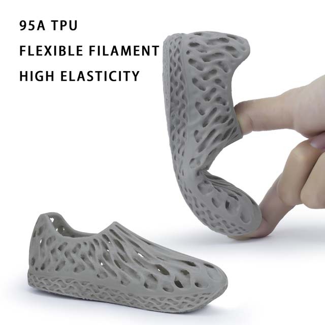 ZIRO Flexible TPU 95A Filament - 800g, 1.75mm, Gray