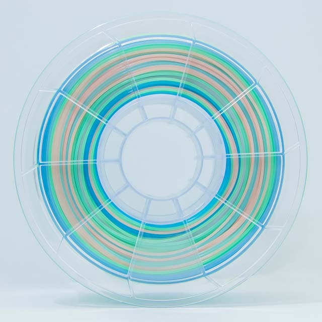 ZIRO Gradient Color Glow in dark Rainbow PLA Filament - 1kg, 1.75mm, GID rainbow