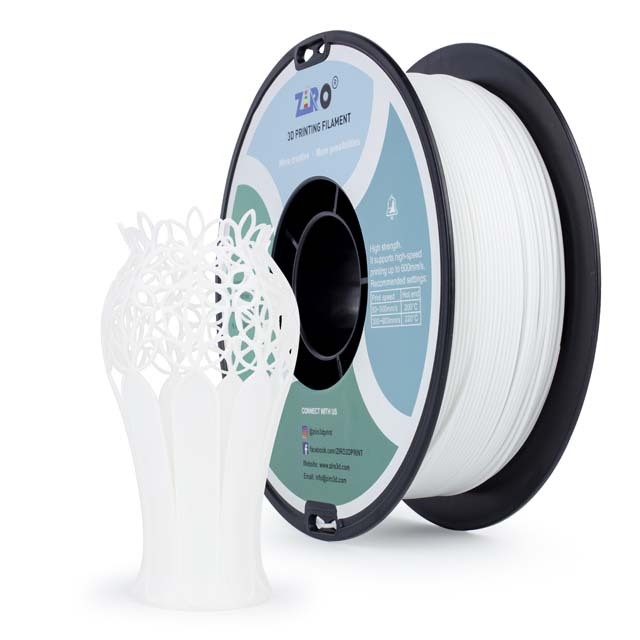 ZIRO HS-PLA (high speed) Filament, White, 1kg, 1.75mm, Printing speed up to 600mm/s