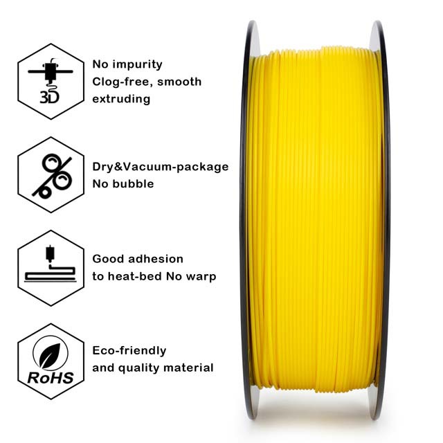 ZIRO HS-PLA (high speed) Filament, Yellow, 1kg, 1.75mm, Printing speed up to 600mm/s
