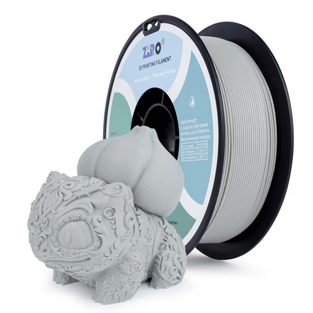 ZIRO HS-PLA (high speed) Filament, Gray, 1kg, 1.75mm, Printing speed up to 600mm/s