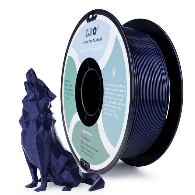 ZIRO Mystical PLA Filament, 1kg, 1.75mm, Midnight blue