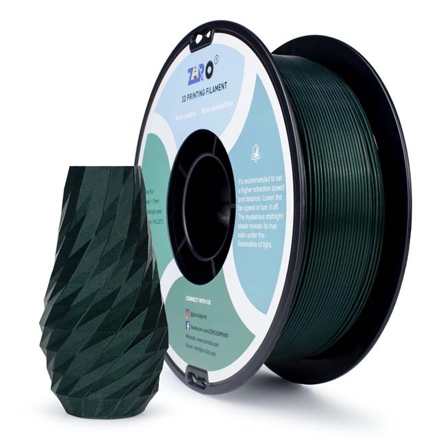 ZIRO Mystical PLA Filament, 1kg, 1.75mm, Midnight green