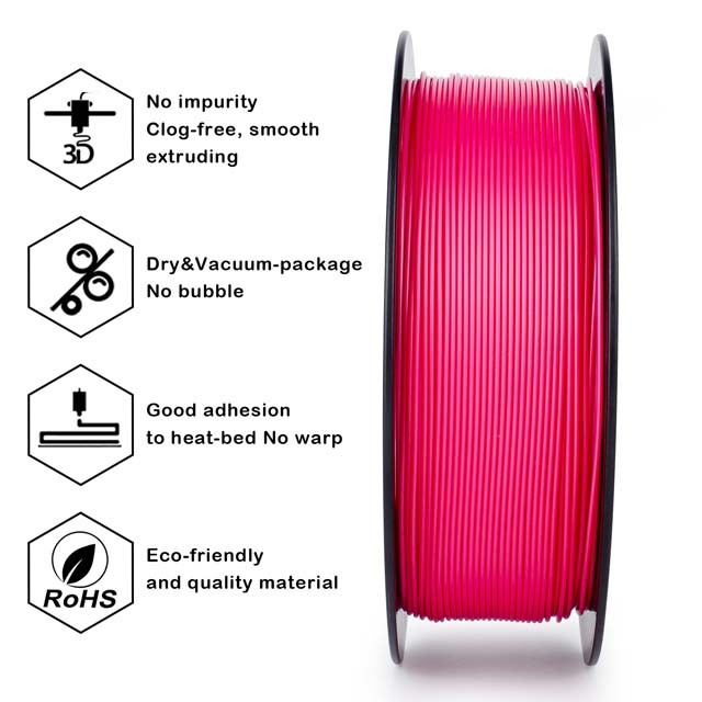 ZIRO HS-PLA (high speed) Filament, Magenta, 1kg, 1.75mm, Printing speed up to 600mm/s