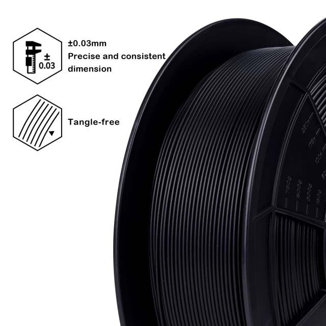 ZIRO HS-PLA (high speed) Filament, Black, 1kg, 1.75mm, Printing speed up to 600mm/s