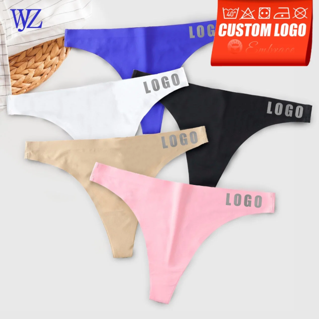 Customized & Printing Logo Womens Seamless Underwear Panty Thong