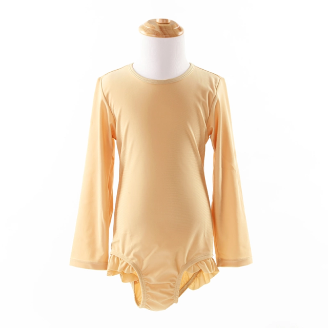 Designer Custom Children Two Piece Swimsuit for Baby Girls Cute Bikini Polyester Nylon Spandex Tropical Print Triangle