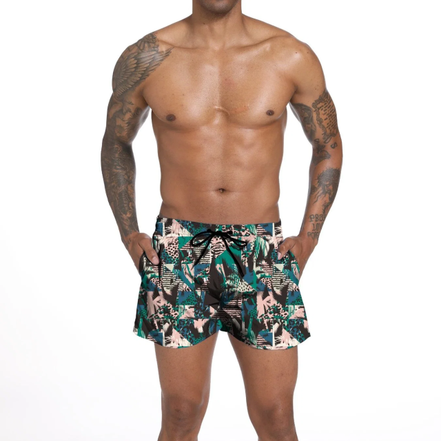 Popular Digital Printed Beachshorts Men Swimwear