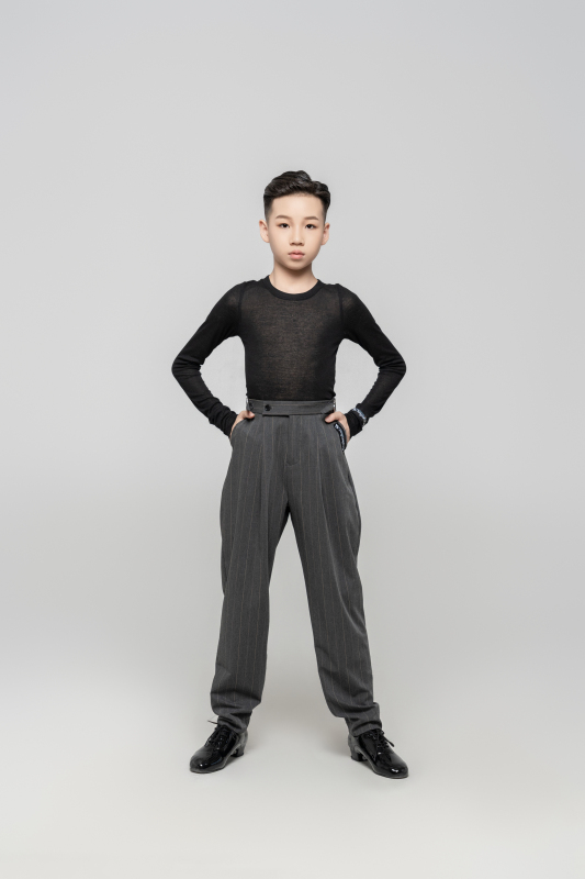 Boy's double-rings Cool pants (Texture Gray)