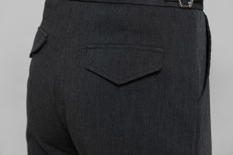 Men's double-rings Cool pants (Textured Black)