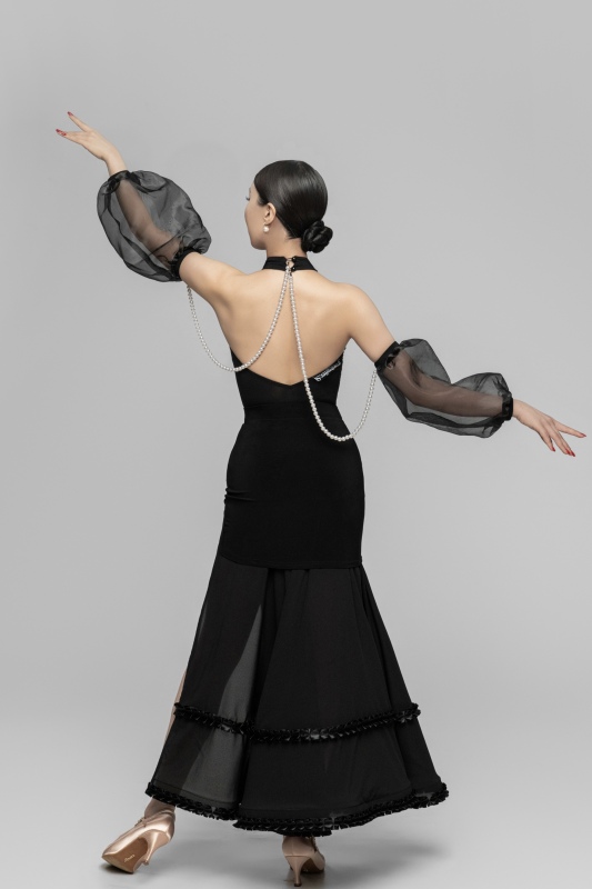 Pearl sleeveless cutout bodysuit（Black）