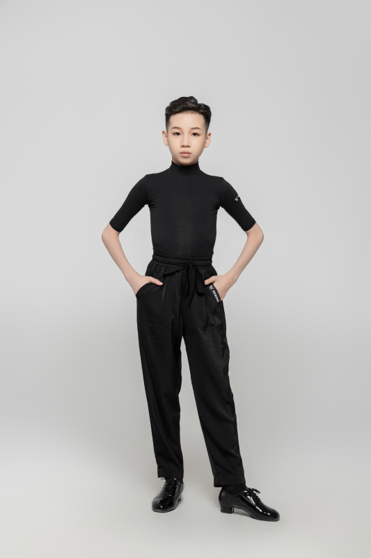 Boy Drawstring pants（Black）