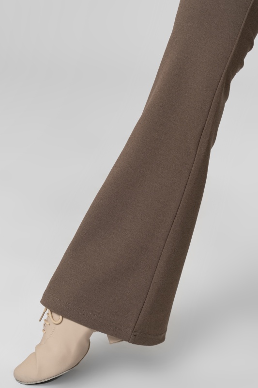 oblique belt Tie flared crotch trousers（Cocoa）