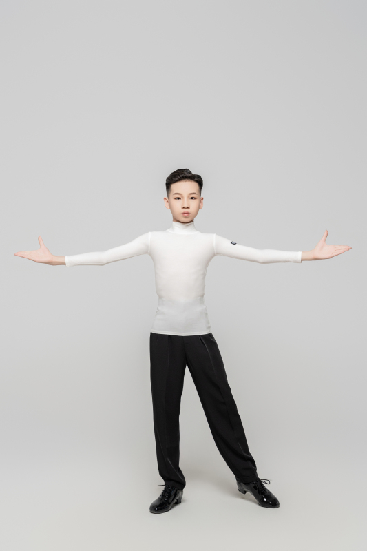 Boy long sleeves high collar（White）