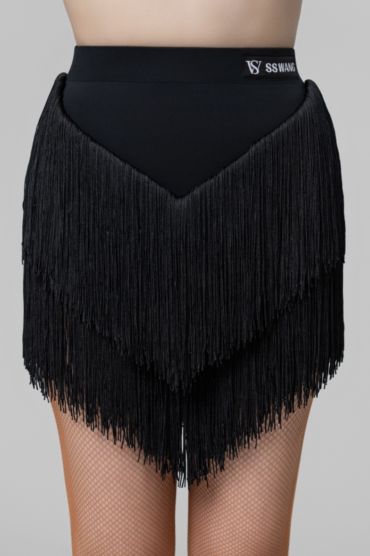 Short Triangle Tassels skirt（Brown）