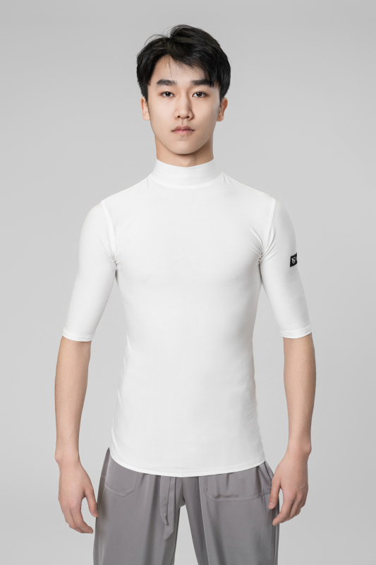 Man medium sleeves high collar（Black）