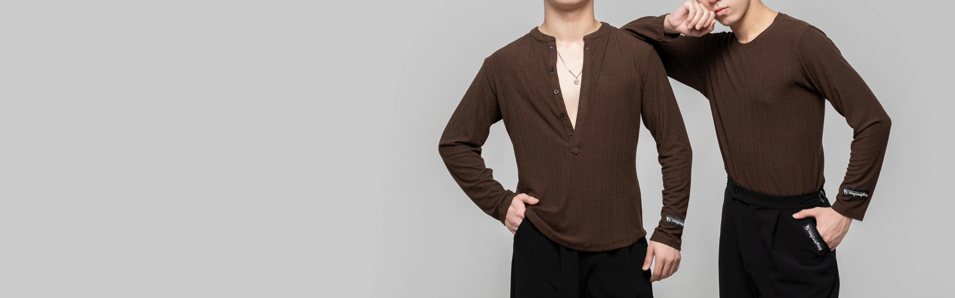 Men's Beauty Strip Button Top