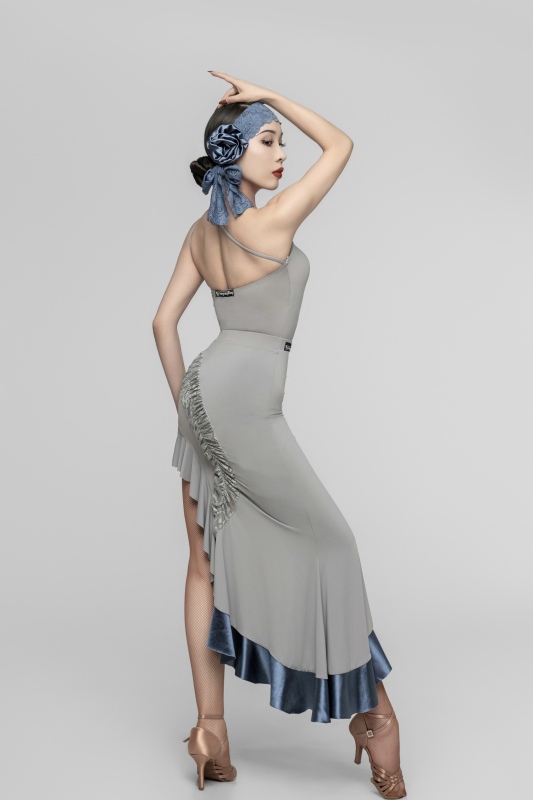 Women's Irregular Mermaid Tail Skirt （Gray Blue）
