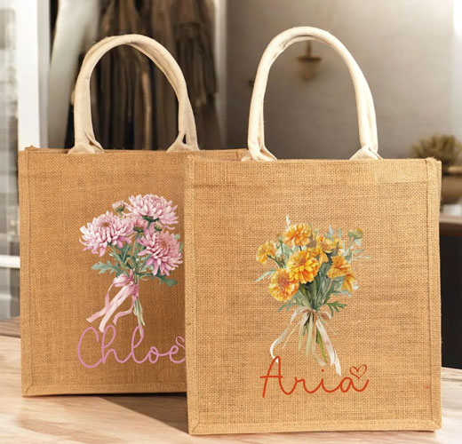 Personalized canvas tote bag gifts