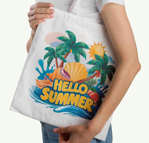 Durable custom canvas beach totes