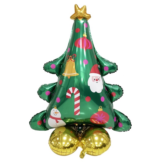 Christmas Tree Foil Balloon with Standing Base