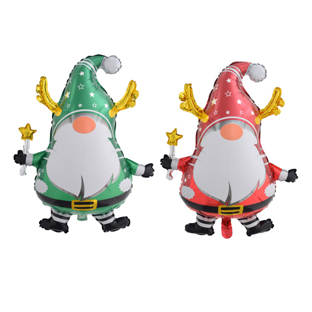 Foil Balloon Christmas Elf with Antlers, 60x73cm