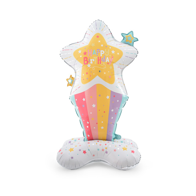 Standing Colorful Shooting Star Foil Balloon Birthday Decoration